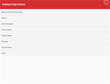 Tablet Screenshot of hubbardhighschool.org